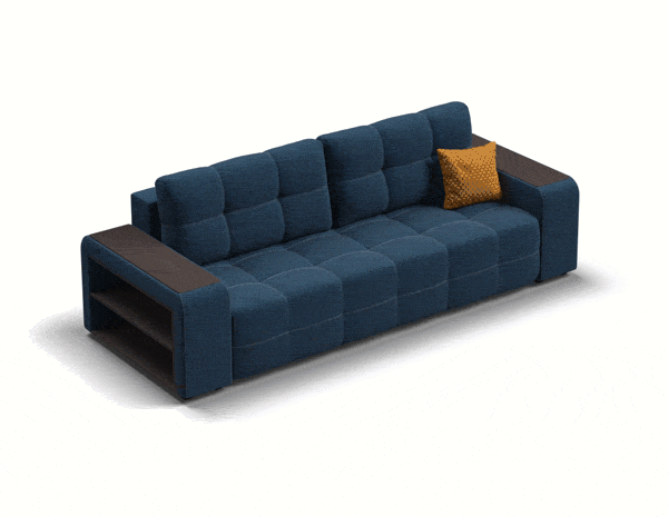 Прямой диван с системой трансформации на основе пантограф