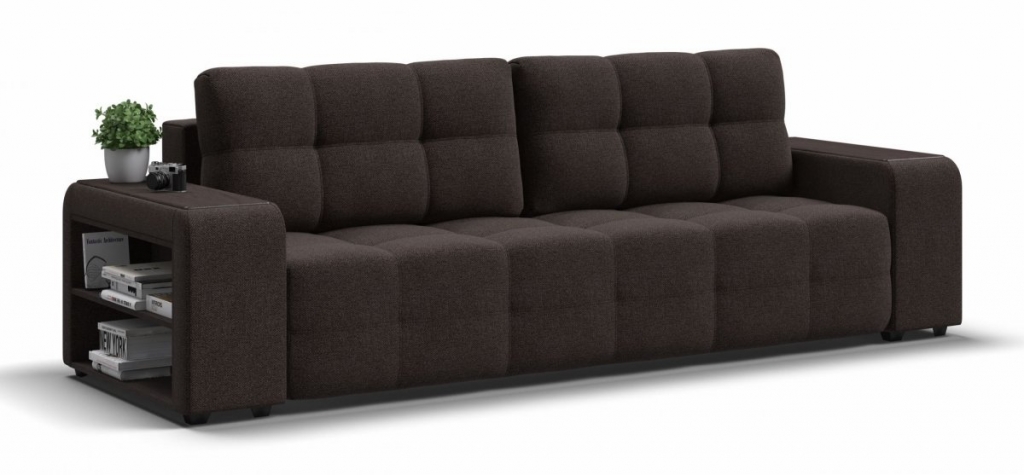 Роскошный диван с полочками в подлокотниках